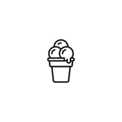 Ice cream icon, Ice cream sign vector