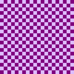 Two color checkerboard. Purple and Lavender colors of checkerboard. Chessboard, checkerboard texture. Squares pattern. Background.