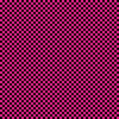 Checkerboard with very small squares. Black and Deep pink colors of checkerboard. Chessboard, checkerboard texture. Squares pattern. Background.