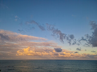 Sunset over the ocean