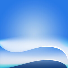 Graphic background with futuristic blue and dark blue wave curves and simple modern flat gradients. For text spaces, designs, advertisements. Just for you