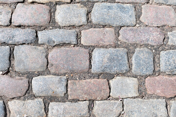 Design top view with uneven paving stones