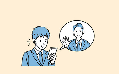 スマートフォンで英会話を学ぶ　習う　学生　男の子　中高生　中学生　高校生