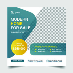 Home For Sale Banner Social Media Post Template