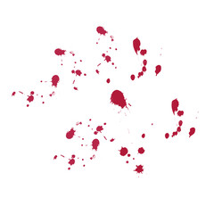 Fototapeta na wymiar red bloods splatter art vector illustration white background