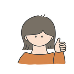 いいねのポーズ_女の子