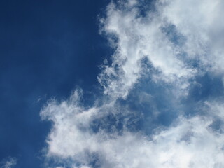 Landscape blue sky cloudy white abstract pattern wallpaper background empty copy space nobody outdoor freedom air oxygen freshness climate clear season relax beautiful winter spring autumn weather