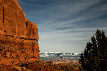 La Sal Mtns from Arches NP;  near Moab, Utah
