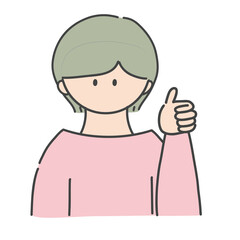 いいねのポーズ_女の子