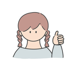 いいねのポーズ_女の子