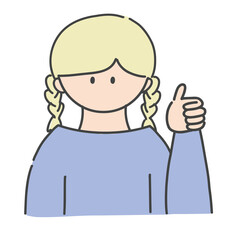いいねのポーズ_女の子