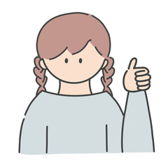 いいねのポーズ_女の子