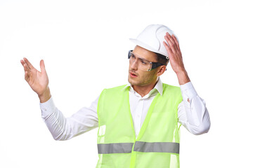 engineer in working uniform protective clothing construction