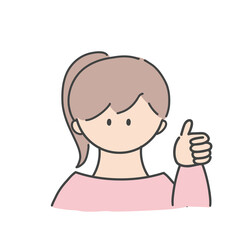 いいねのポーズ_女の子