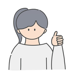 いいねのポーズ_女の子