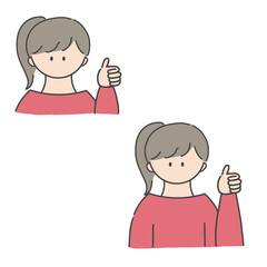 いいねのポーズ_女の子
