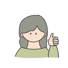 いいねのポーズ_女の子