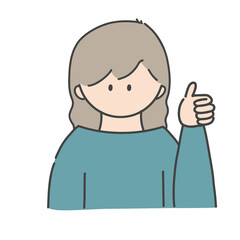 いいねのポーズ_女の子