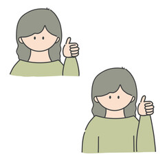いいねのポーズ_女の子