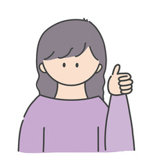 いいねのポーズ_女の子