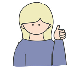 いいねのポーズ_女の子