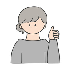 いいねのポーズ_女の子