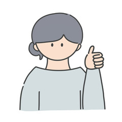 いいねのポーズ_女の子