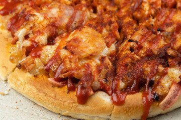 close up pizza