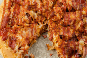 close up pizza