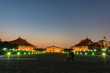 Naklejka premium Night view of the National Concert Hall