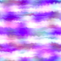 Bleed stripe summer tie dye batik beach wear pattern. Seamless variegated gradient space dyed shibori effect. Washed out painterly trendy fashion print background. 