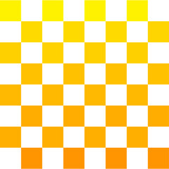 Orange and yellow checkerboard. Gradient effect. Hand drawn art. Design element. Vector illustration. Stock image.