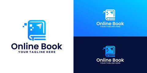 online book logo design, online school