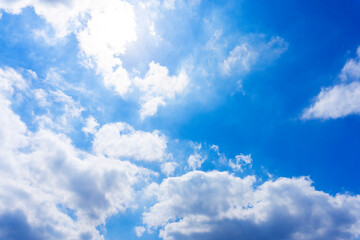 Naklejka na ściany i meble 青空と雲の背景素材_p_01