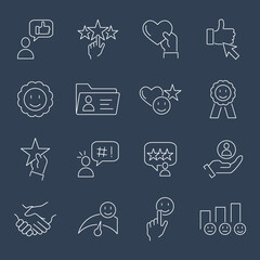 Customer Satisfaction icons set. Customer Satisfaction pack symbol vector elements for infographic web