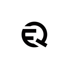 e q eq qe initial logo design vector template