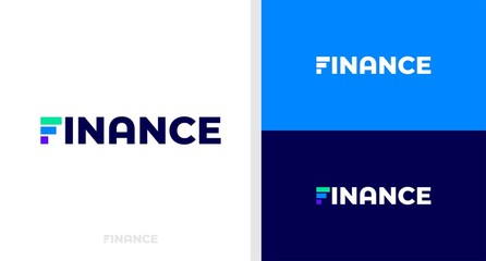 FINANCE LOGO WORDMARK GRAPHIC CHART EDITABLE