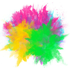 Colorful abstract Splash against white background.