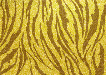 トラ柄　タイガー　背景 模様 テキスタイル イラスト　金色 ゴールド