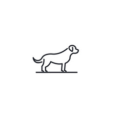 Illustration vector graphic template of dog line logo
