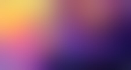 Dark blue purple yellow gradient formless background. Colorful blur empty banner.  © MaxArtMix