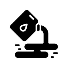 Oil Spill Icon, Glyph style icon vector illustration, Suitable for website, mobile app, print, presentation, infographic and any other project.