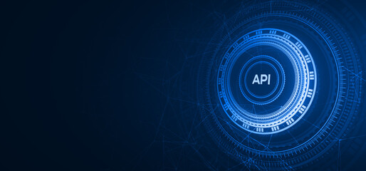 API - Application Programming Interface. Technology, business, modern, digital, internet and networking concept. 3d illustration