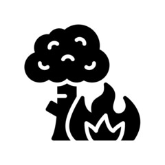 Wildfire Icon, Glyph style icon vector illustration, Suitable for website, mobile app, print, presentation, infographic and any other project.