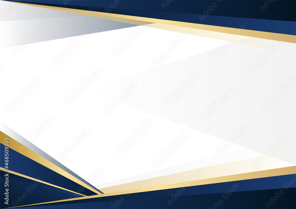 Aufkleber Modern blue and gold abstract background. Vector abstract graphic design banner pattern background template.