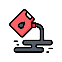Oil Spill Icon, Filled Line style icon vector illustration, Suitable for website, mobile app, print, presentation, infographic and any other project.
