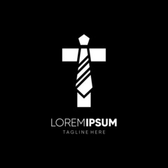 Letter T Tie Elegant Logo Design Vector Icon Graphic Emblem Illustration Background Template