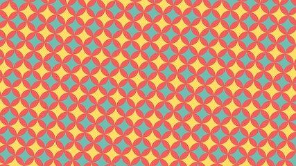 Circle and diamond abstract, Flower abstract