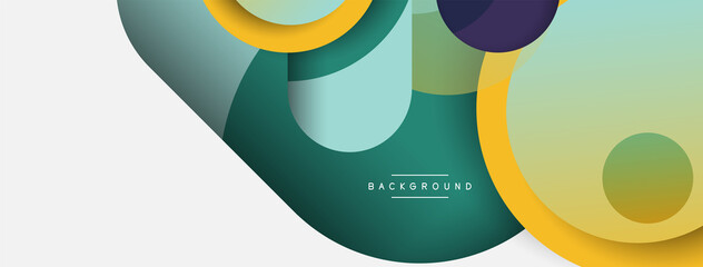 Creative geometric wallpaper. Minimal abstract background. Circles composition vector illustration for wallpaper banner background or landing page