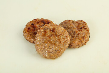 Homemade roasted cutlet minced meat
